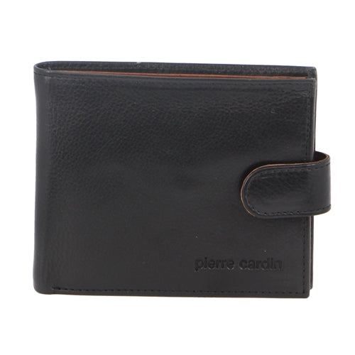 BLACK-COGNAC PIERRE CARDIN MENS WALLET