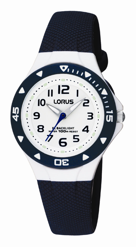 YOUTH 100M FULL FIGURE BLUE/WHITE LORUS WATCH