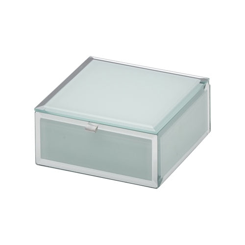 MINT SMALL GLASS JEWELLERY BOX